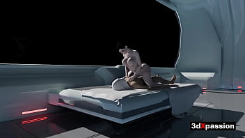 Neon dreams vr sexy cyberpunk girl bounces in cowgirl until she cums