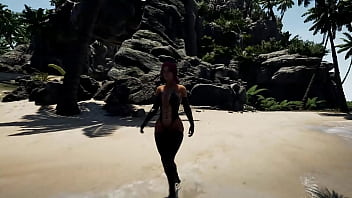 Modest girl tifa puts on latex and becomes a depraved slut hentai game 3d animation anime