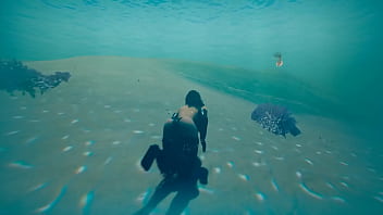 Modest girl tifa puts on latex and becomes a depraved slut hentai game 3d animation anime