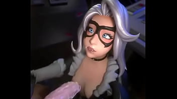 Chica villana de spiderman hace chupadota