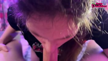 Amateur new college brunette ~ halloween pov blowjob