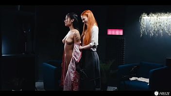 Lesbian time stop fuckdoll asian babe turns into sex slave by redhead girl