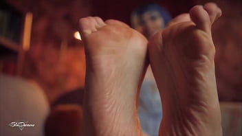 Worship my feet in the library