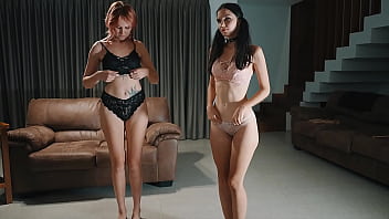 Two hot cuties showing off their feet