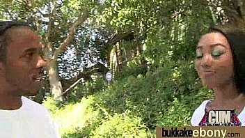 Hot Ebony Bukkake Gangbang 1 thumbnail