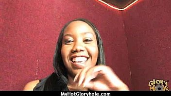 I sneak black bj as i fuck husband thrue gloryhole 29