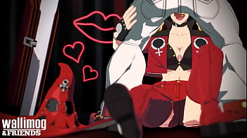 Anime girl cum sloppy blowjob