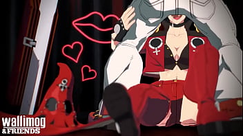 Anime girl cum sloppy blowjob