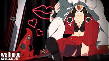 Anime girl cum sloppy blowjob