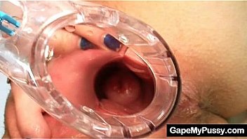 Filthy Blonde Sam Speculum Pussy Gape thumbnail