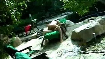 Anal sex at the pool