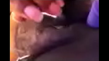 Black&ebony cougar plays with her pussy for me