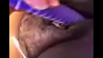 Black&ebony cougar plays with her pussy for me