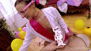 Food blowjob whipped cream deep throat