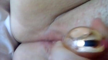 Stace teasing her clit with he bullet