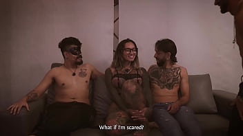 First time in porn doing a gangbang with 3 guys and dpp
