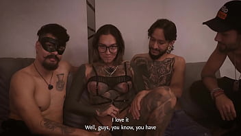 First time in porn doing a gangbang with 3 guys and dpp