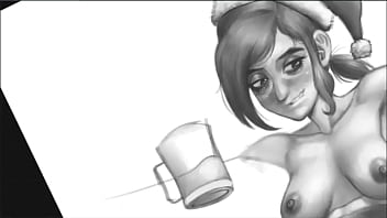 A recording of me drawing reagan ridley illustration for the holidays