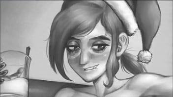 A recording of me drawing reagan ridley illustration for the holidays