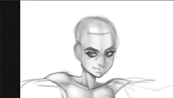 A recording of me drawing reagan ridley illustration for the holidays