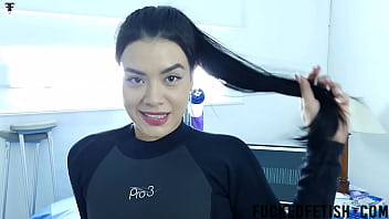 Curvy darkhair neoprene swimwear medical room Curvy darkhair neoprene swimwear medical room