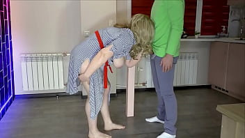 Mature lady with big curves and narrow waist has anal sex and sucks cock