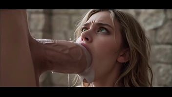 Young ai gril with big tits fucked in abandoned castle