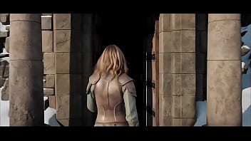 Young ai gril with big tits fucked in abandoned castle