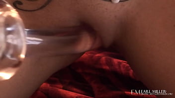 Tiny round tits blonde lacie hart pleases her wet cunt with a big toy