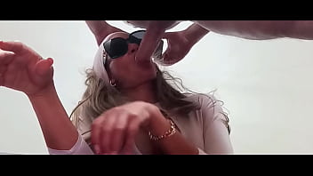 Preview blonde milf blowjob and sunglasses with huge throatpie