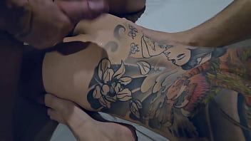 Sinful nun ravished at asian halloween orgy