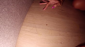 She eats white dick for breakfast gets creampied and licks my cum off the floor