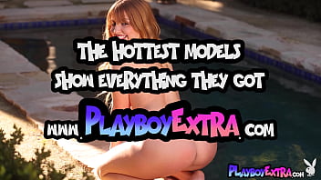 Big boobed redhead diva introducing her shaved pussy