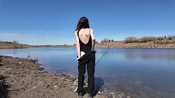 Step daughter learning to fish