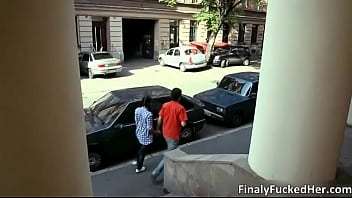 Aroused cute asian bitch making out