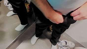 Public blowjob in fitting room from a hot blonde girl were we too loud