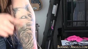 Alt pinup flashes pussy