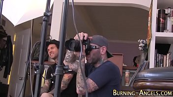 Alt pinup flashes pussy