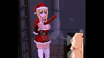 Cute woman in female santa claus clothes in back alley tales hentai ryona gameplay video
