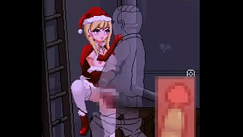Cute woman in female santa claus clothes in back alley tales hentai ryona gameplay video