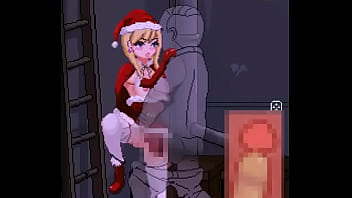 Cute woman in female santa claus clothes in back alley tales hentai ryona gameplay video
