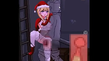Cute woman in female santa claus clothes in back alley tales hentai ryona gameplay video