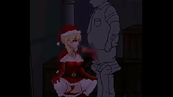 Cute woman in female santa claus clothes in back alley tales hentai ryona gameplay video