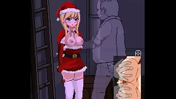 Cute woman in female santa claus clothes in back alley tales hentai ryona gameplay video