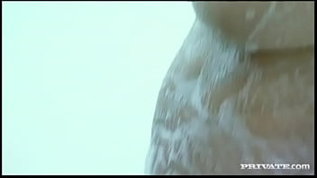 Julie silver showers with man and gets fingered licked and ass poked