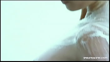 Julie silver showers with man and gets fingered licked and ass poked