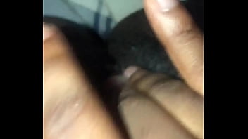 Black wet pussy late night solo masturbation