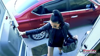 Tattooed brunette raven lane sucks a hard cock and gets her pussy fucked