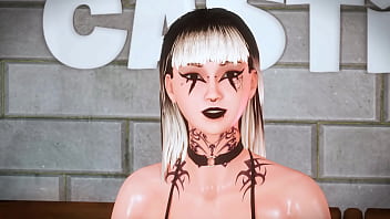 Complete pilot casting session – gothic girl 3d animation full scene