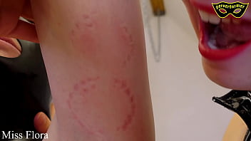 Two sadistic cats with sharp teeth are hungry